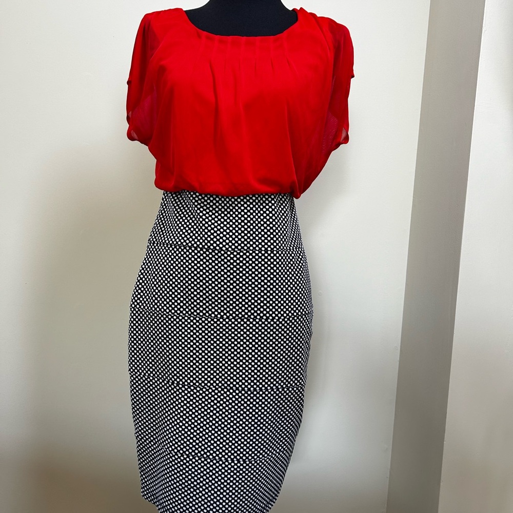 Enfocus Studio Red Relaxed Crop dress